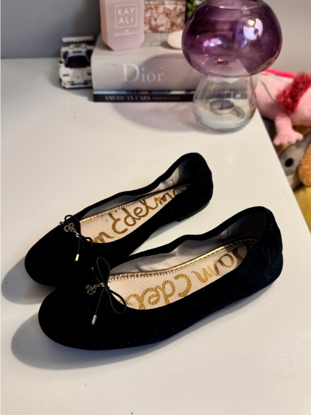 Sam Edelman Black Suede Ballet Flats